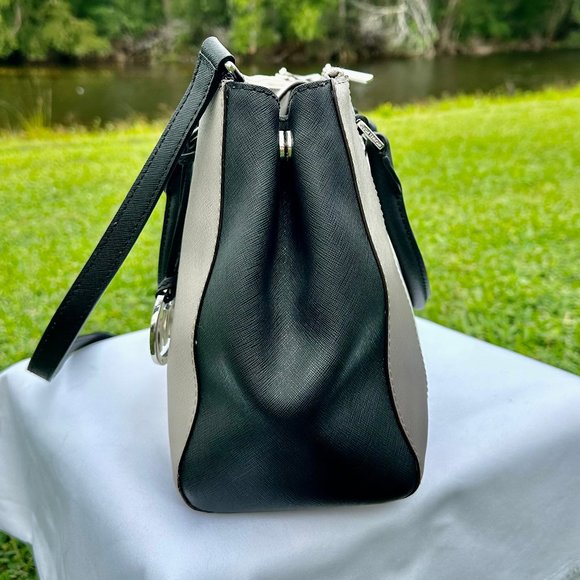 MICHAEL Michael Kors Sutton Stripe Convertible Medium Saffiano Leather Satchel - Picture 7 of 16